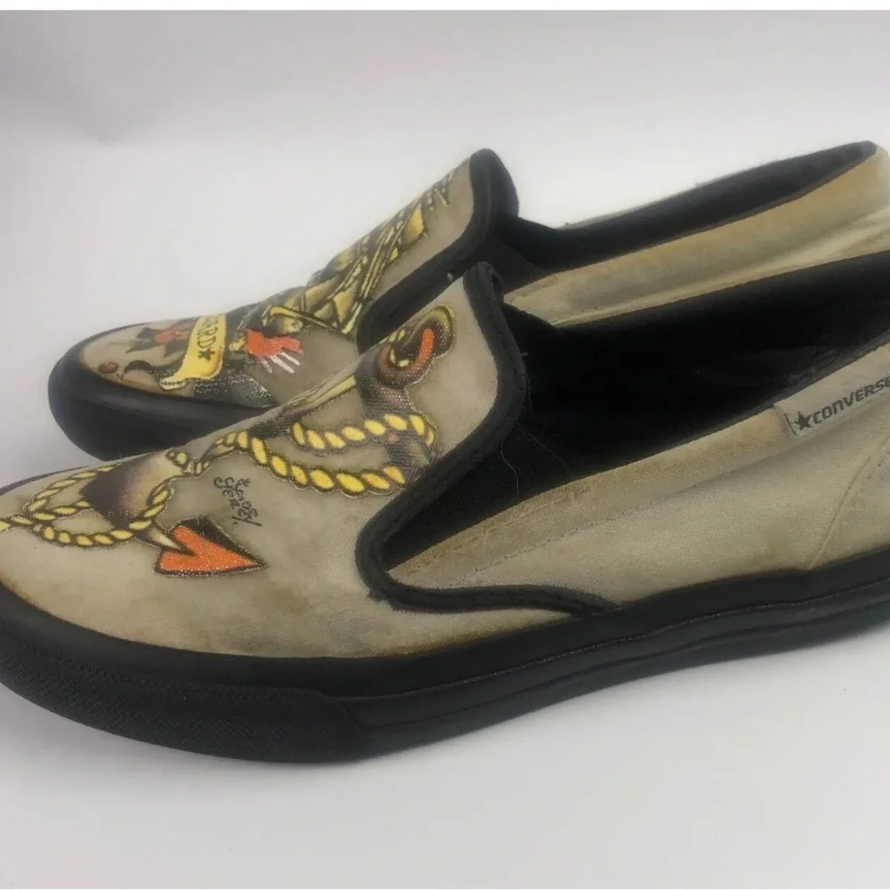Converse Slip On shoes women's sz 7. Gently worn. No OG Box. Limited Edition. - Picture 5 of 8
